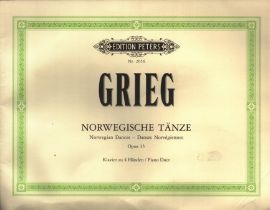 Grieg, Norwegian Dances, Opus 35 music book. Paperback.