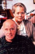 Richard Wilson and Annette Crosbie signed colour 8x12 photo from British sitcom One Foot in the