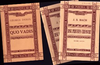 Collection of 3 vintage music scores published by London Novello & Co ltd. George Dyson's "Quo