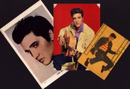 Collection of 3 Elvis Presley colour photographs. Unsigned.
