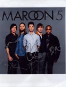 Maroon 5 signed colour 8x10 photo,