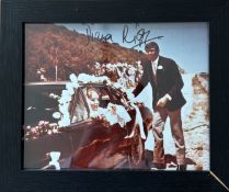 Diana Rigg signed and framed colour photograph from the 1969 James Bond film On Her Majesty's Secret