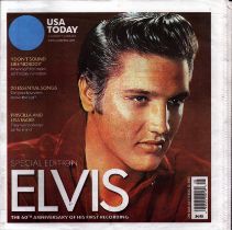Special edition USA Today paper celebrating the 60th anniversary of Elvis Presley's first recording.