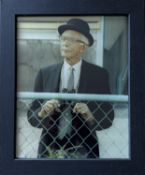 Framed colour photograph of Alan Napier as Alfred Pennyworth, in the 1960s Batman television series.