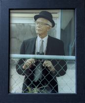 Framed colour photograph of Alan Napier as Alfred Pennyworth, in the 1960s Batman television series.