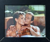Fiona Fullerton signed and framed colour photograph from the 1985 James Bond film, A View to a