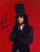 Alice Cooper signed colour 11x14 photo.