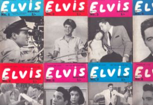 The Elvis Monthly magazines published in 1960s. Vol 1 - 12. Collection of 17 magazines.