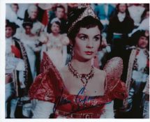 Jean Simmons signed 10x8inch colour photo.