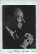 John Gilgud signed 7x5inch black and white photo.