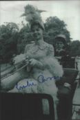 Leslie Caron signed 12x8inch black and white photo.