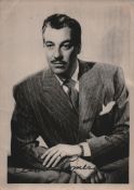 Cesar Romero signed 7x5inch black and white photo.