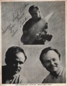 Bill Brock signed 10x8inch black and white montage photo.