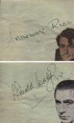 Donald Wolfit signed album page with Maxwell reed on reverse.