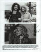 Bette Midler signed 10x8inch black and white movie still photo.