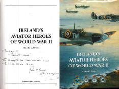 Irelands Aviator Heroes of World War II signed by author John C Hewitt, first edition 2003 inscribed
