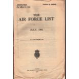 The Air Force List, July 1961. Published by Authority. Missing original cover.