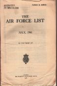 The Air Force List, July 1961. Published by Authority. Missing original cover.
