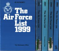 The Air Force List 1999-2003. Published by Authority. Collection of 5 books.