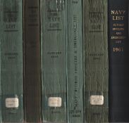 Navy Lists collection January 1959, July 1959, January 1960, Retired Officers and Amergency List