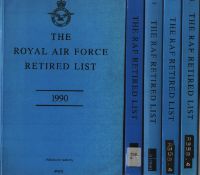 The Royal Air Force Retired List 1990, 1992, 1994, 1996 & 1998. Published by Authority. Collection