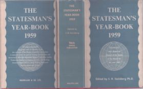 The Statesman's Yearbook 1959 Ninety Sixth Annual Publication edited by S. H. Steinberg hardback