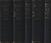 Navy Lists collection October 1956, January 1957, Retired Officers and Emergency List 1957,