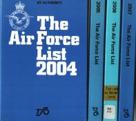 The Air Force List 2004-2007. Published by Authority. Collection of 4 books.