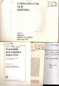Collection of printed pages of Utrikespoltik Och Historia, Neutralitat und totalitare Agression