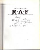 Johnnie Johnson signed An Illustrated History of the RAF by Roy Conyers Nesbi, hardback.