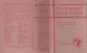 The Statesman's Yearbook 1949 Eighty Sixth Annual Publication edited by S. H. Steinberg hardback