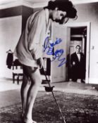 Eunice Gayson signed 10x8inch black and white photo.