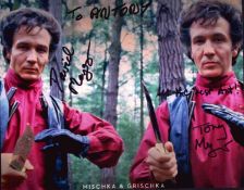 David Meyer and Anthony Meyer signed 10x8inch colour photo. Dedicated.