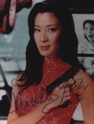 Michelle Yeoh signed 12x8inch colour photo.
