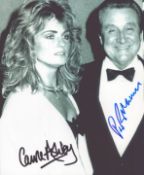 Carole Ashby and Patrick Macnee signed 10x8inch black and white photo.