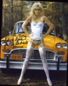 Janine Andrews signed 10x8inch colour photo. Dedicated.