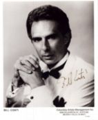 Bill Conti signed 10x8inch black and white promo photo.