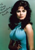 Madeline Smith signed 10x8inch cilour photo. Dedicated.