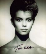 Toni White signed 10x8inch black and white photo.