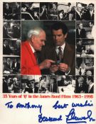 Desmond Llewlyn signed 8x6inch montage photo.