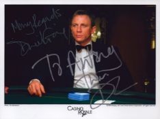 Daniel Craig signed Casino Royale 8x6inch colour photo. Dedicated.