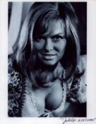 Julie Ege signed 10x8inch black and white photo.