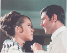 Diana Rigg signed 10x8inch colour photo.