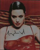 Angelina Jolie signed 10x8inch colour photo.