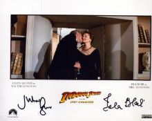 Julian Glover and Isla Blair signed 10x8inch Indiana Jones colour photo.