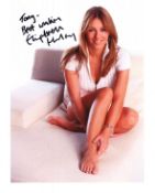 Elizabeth Hurley signed 10x8inch colour photo. Dedicated.