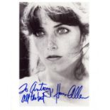 Karen Allen signed 10x8inch black and white photo. Dedicated.