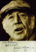 Lionel Jeffries signed 6x4inch black and white photo. Dedicated.