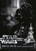 Brian Muir (Darth Vader Sculptor) signed 12x8inch colour photo.