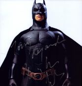 Christian Bale signed 10x8inch Batman colour photo.